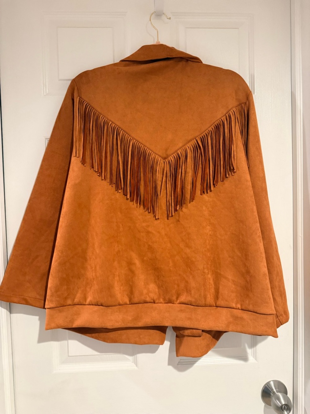 SHEIN Rust Fringe Jacket - Picture 2 of 5